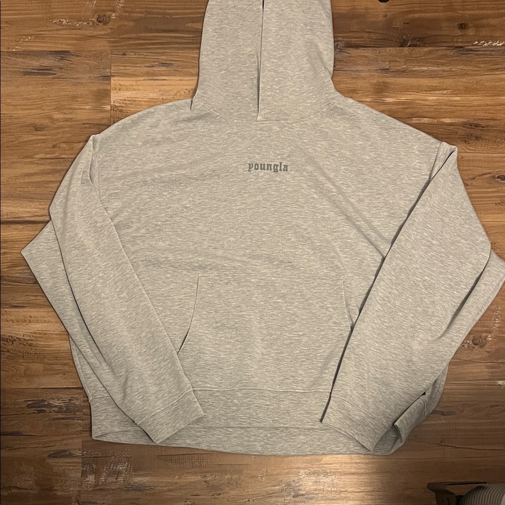 YoungLA Light Gray Pullover Hoodie. Soft AF collection